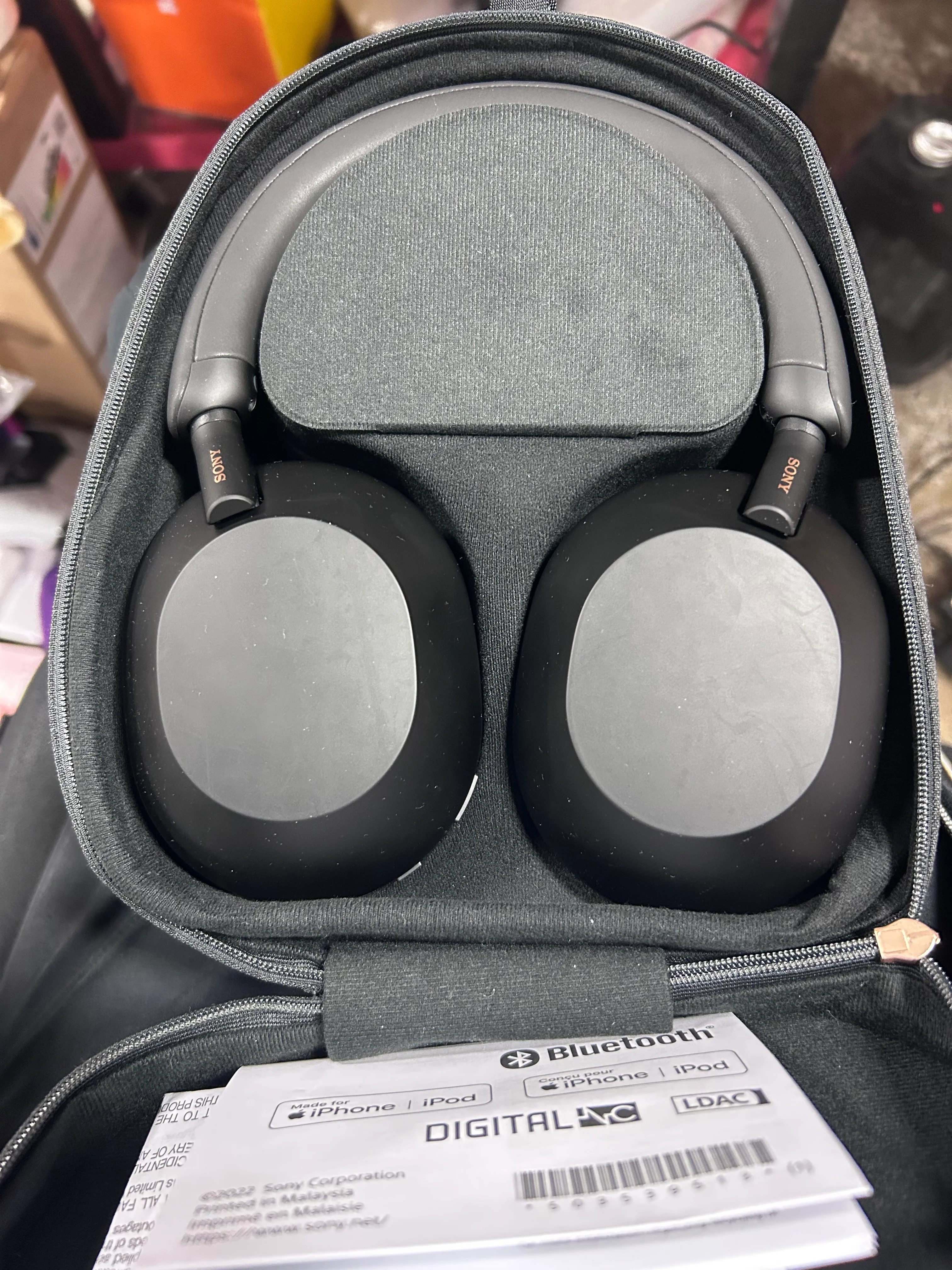 Wireless Noise-Canceling Over-the-Ear Headphones - Black - Image 7