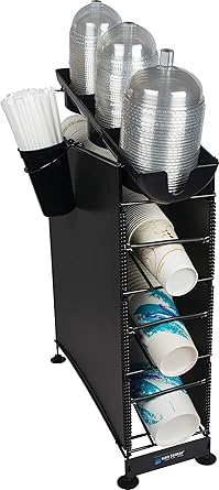 Wirewors Cup and Lid Dispenser 3 Cup, Black - Image 3