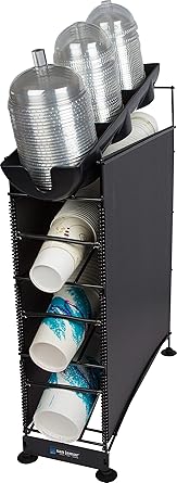 Wirewors Cup and Lid Dispenser 3 Cup, Black - Image 4