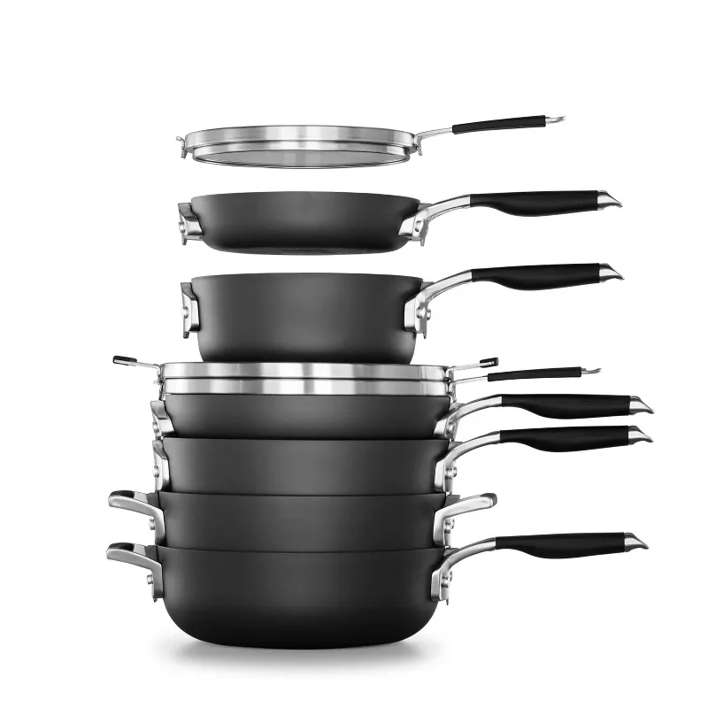 AquaShield Nonstick 9pc Space-Saving Cookware Set