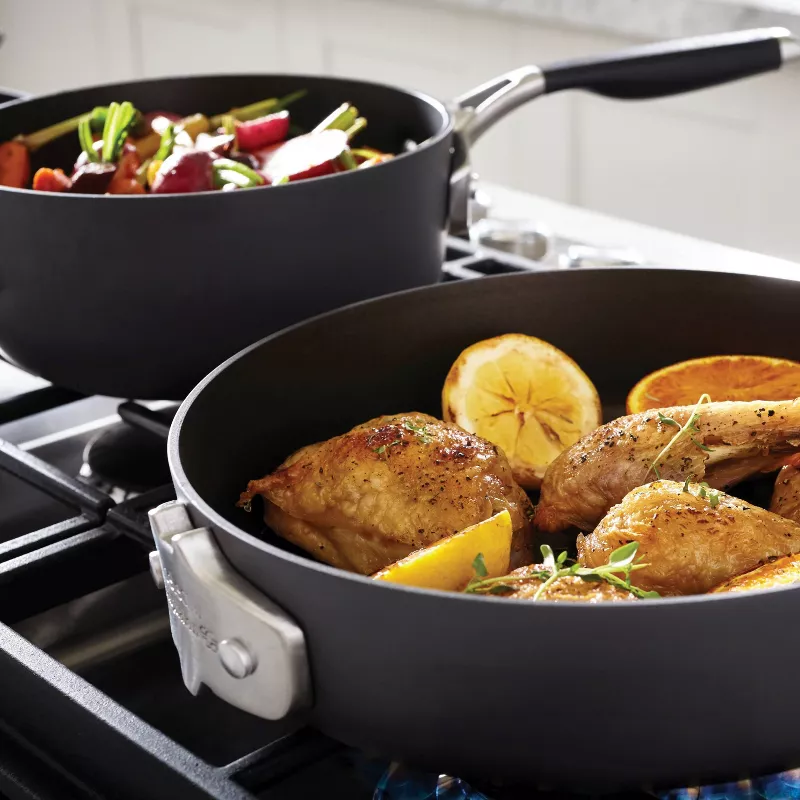 AquaShield Nonstick 9pc Space-Saving Cookware Set - Image 2