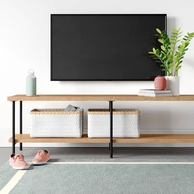 Wood and Metal TV Stand for TVs up to 60" - Image 2