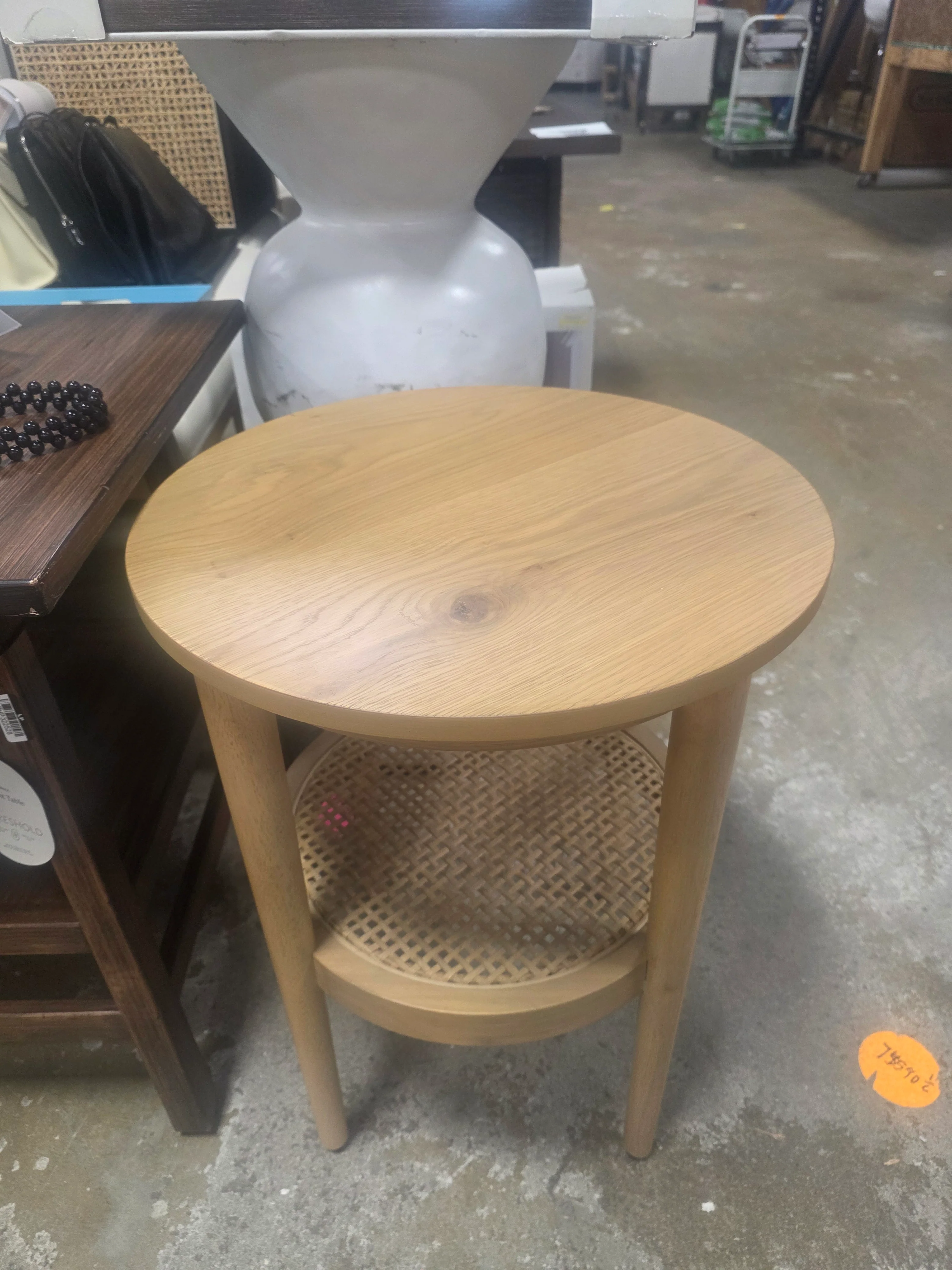 Wood & Cane Round Accent Side Table - Hearth & Hand™ with Magnolia - SHOWROOM ITEM - Image 2