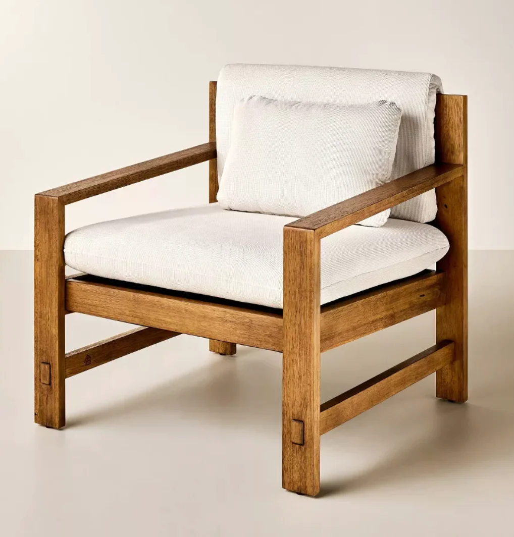 Wood Frame Upholstered Arm Chair SHOWROOM ITEM