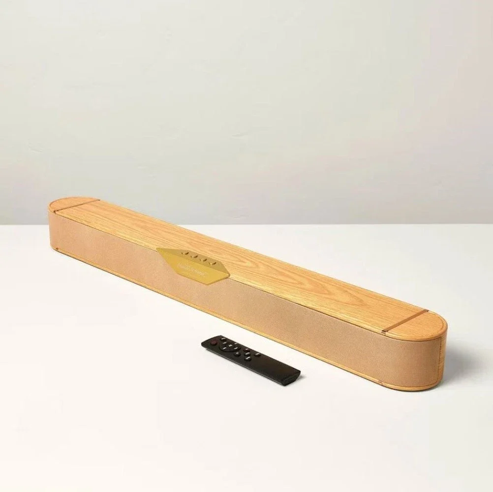 Wood & Brass Finish Dolby Digital Soundbar - Image 3