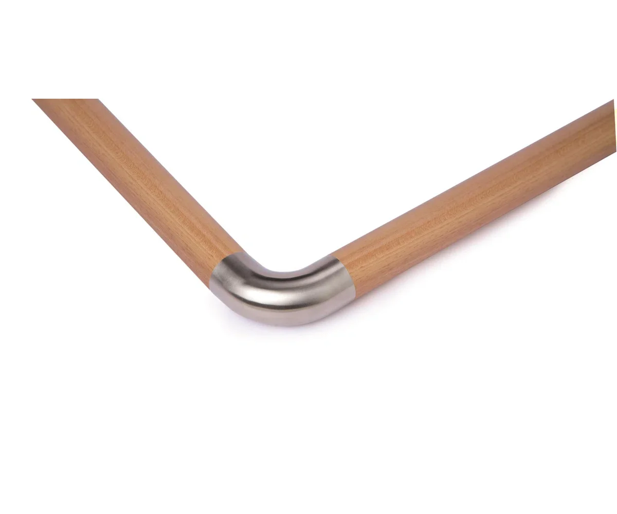 Wood Inox Stainless Steel Rounded 90-Degree Handrail Connector - Set of 6