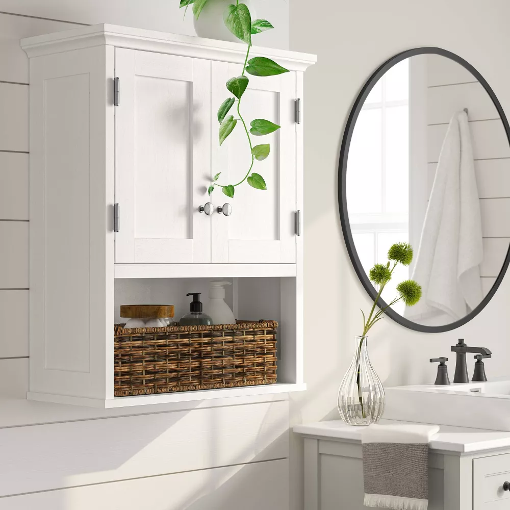 Wood Wall Cabinet White - Image 3