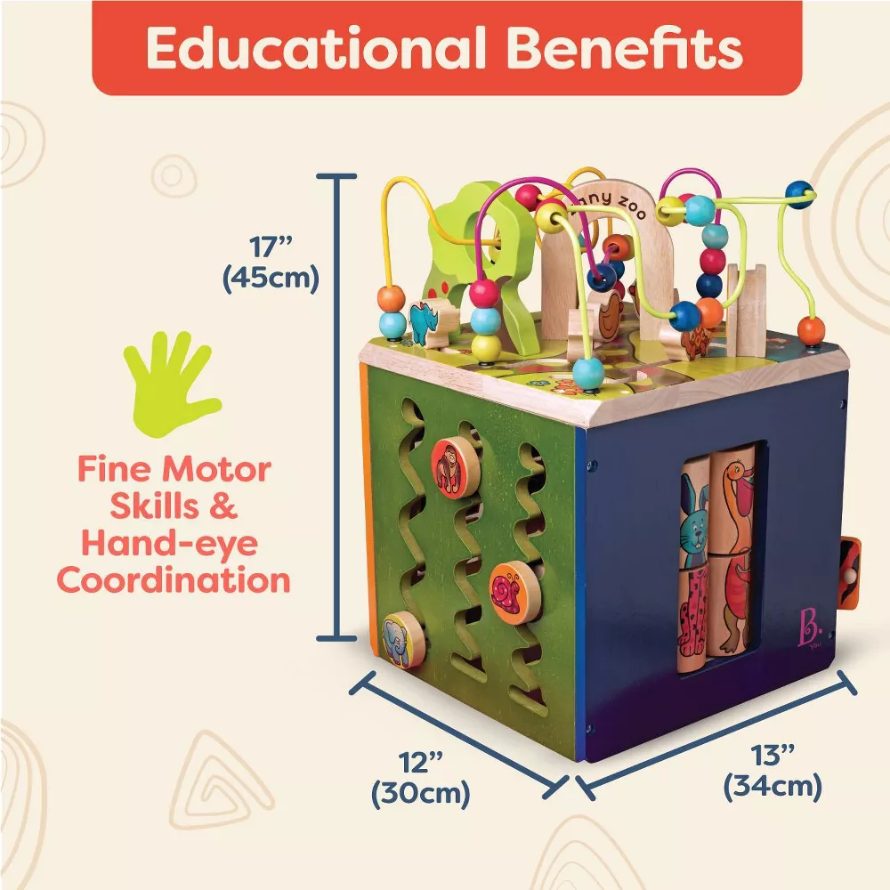 Wooden Activity Cube - Zany Zoo - Image 3