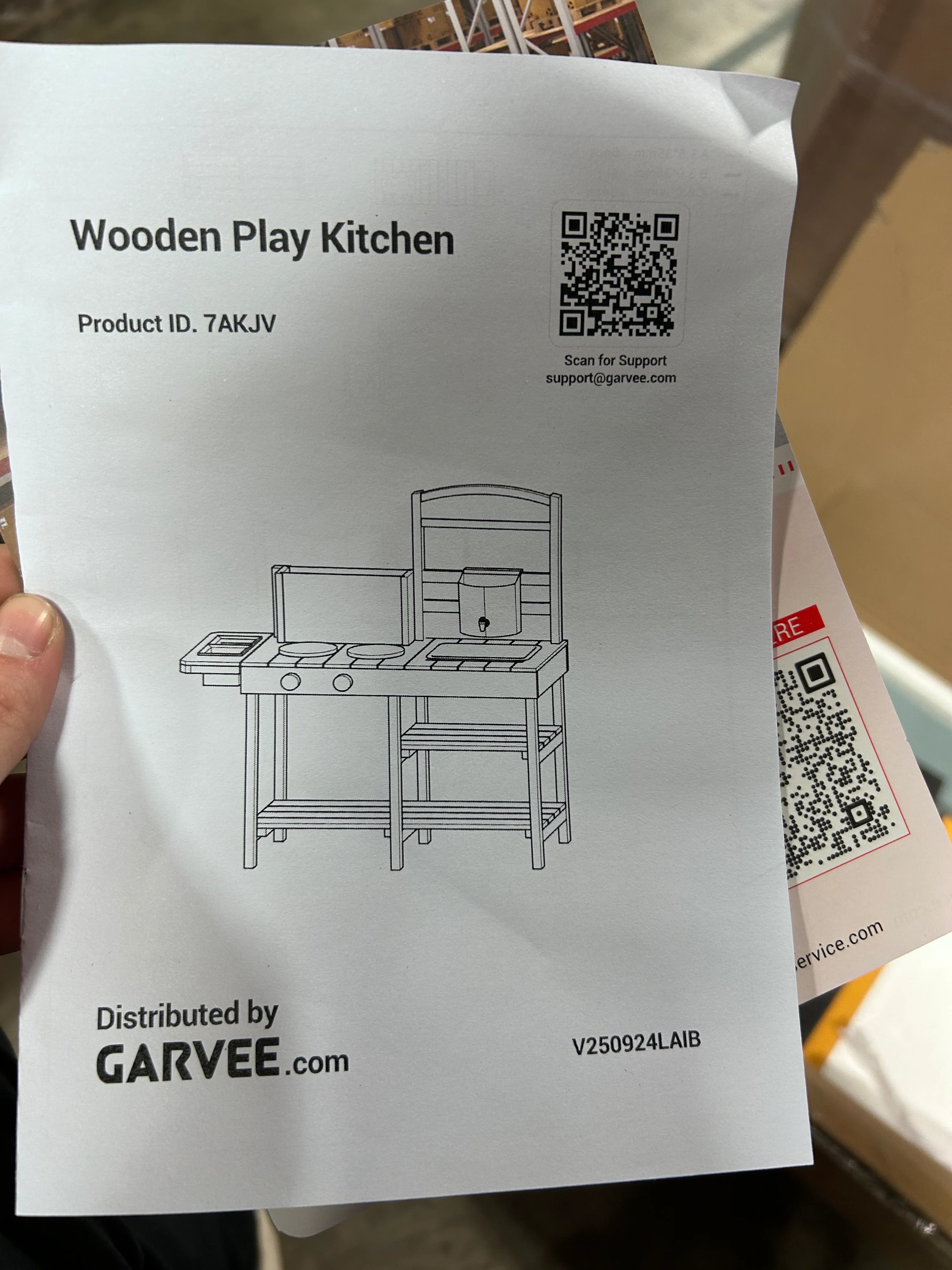 Wooden Play Kitchen, - Image 7