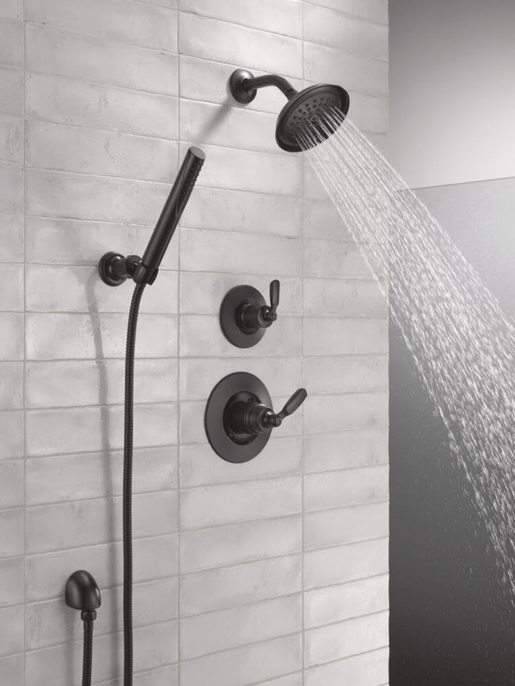 Woodhurst 3-Way Shower Handle Diverter Trim Kit, Matte Black (Valve Not Included) - Image 2