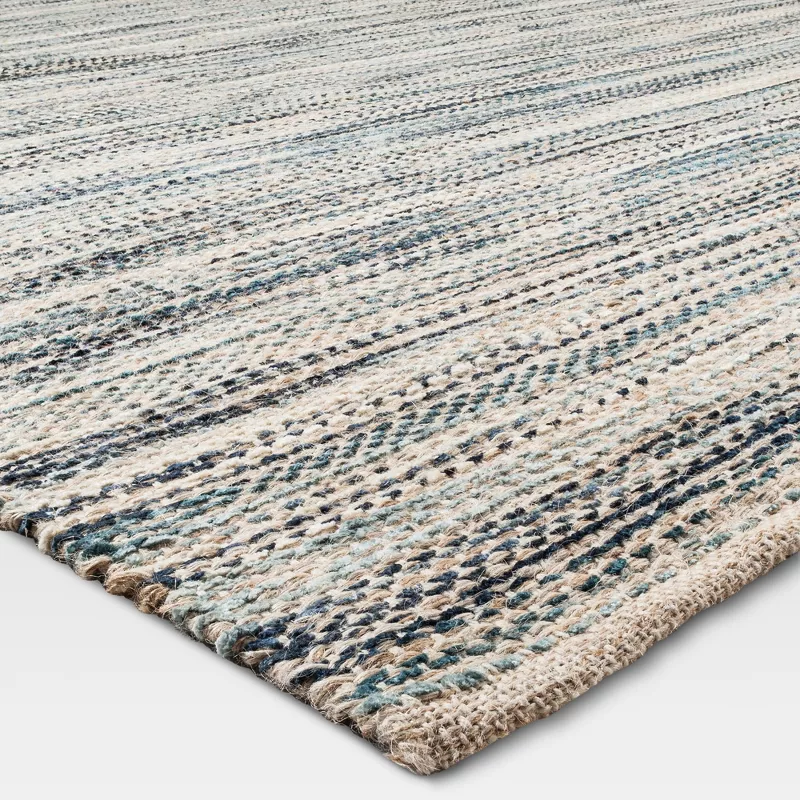 Woven Area Rug Indigo 5'x7' - Image 4
