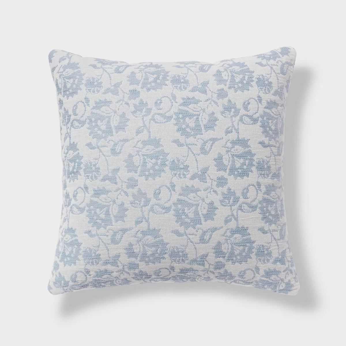 Woven Floral Decorative Pillow Euro