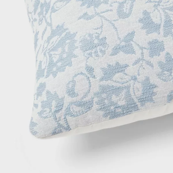 Woven Floral Decorative Pillow Euro - Image 2