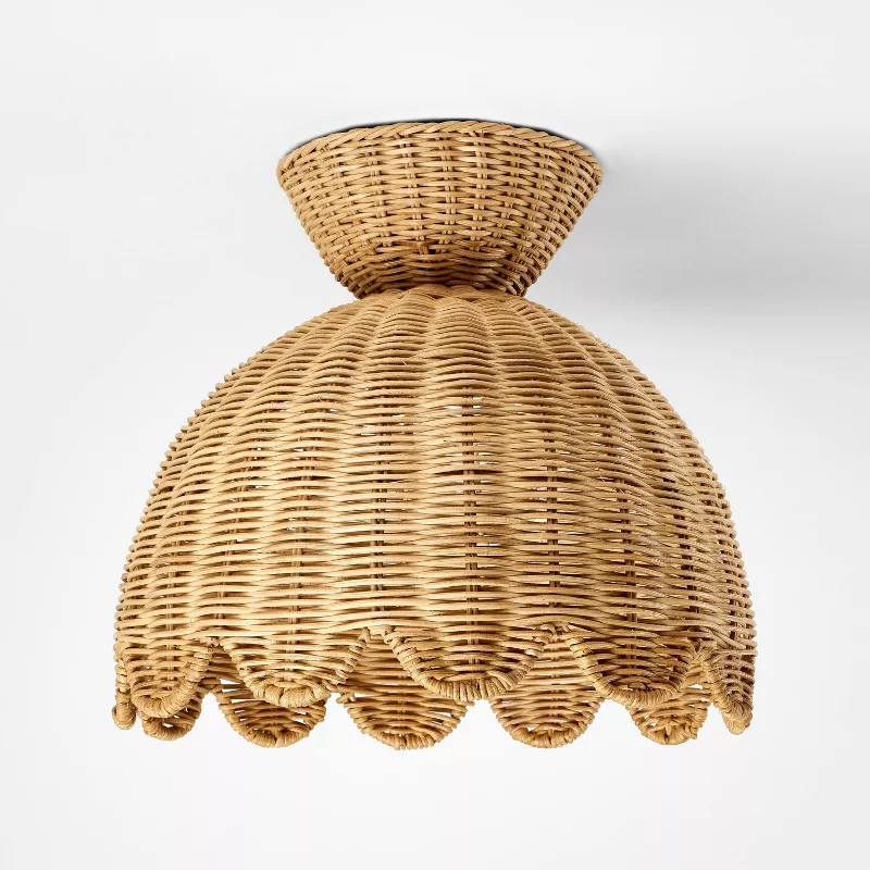 Woven Flush Mount Ceiling Light