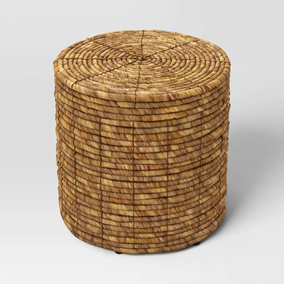 Woven Storage Ottoman Natural SHOWROOM ITEM