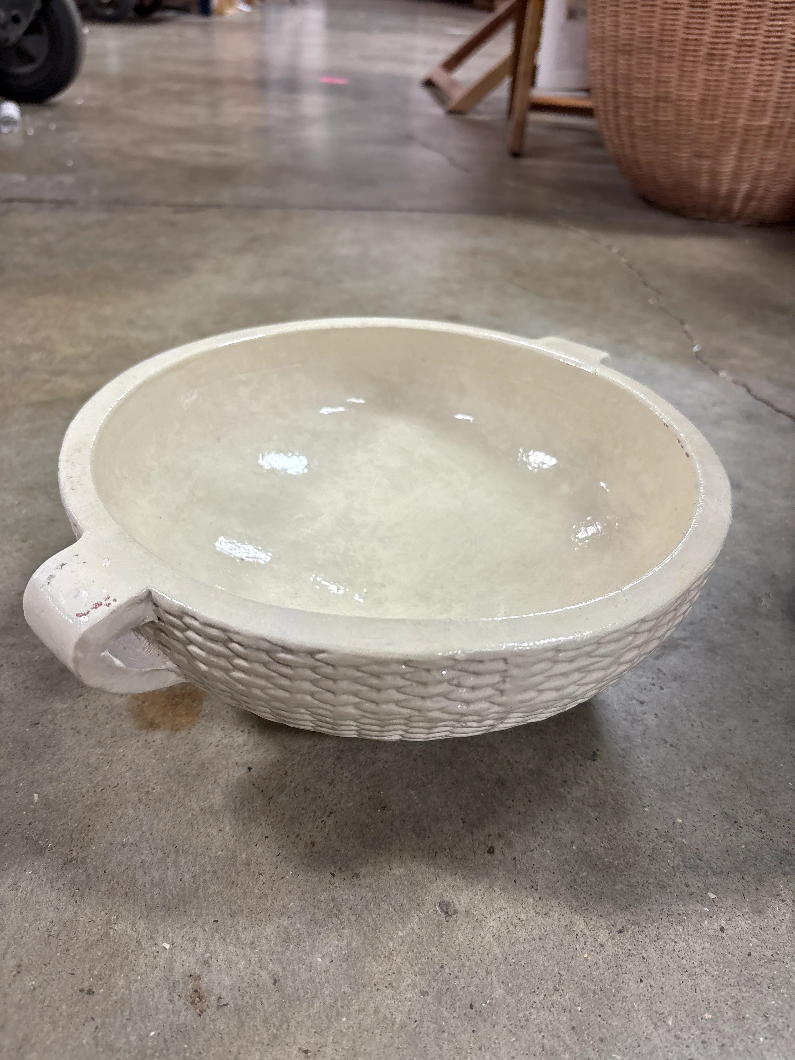 Woven Texture Ceramic Bowl Cream - Threshold™ designed with Studio McGee SHOWROOM ITEM - Image 2