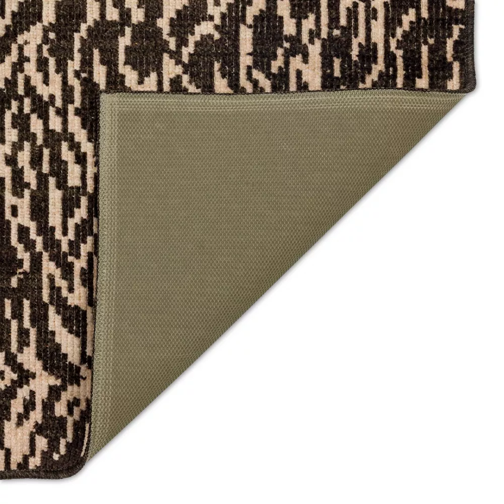 Woven Zebra Accent Rug Black/Tan - Image 4