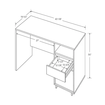 Writing Desk with Drawers - Image 4