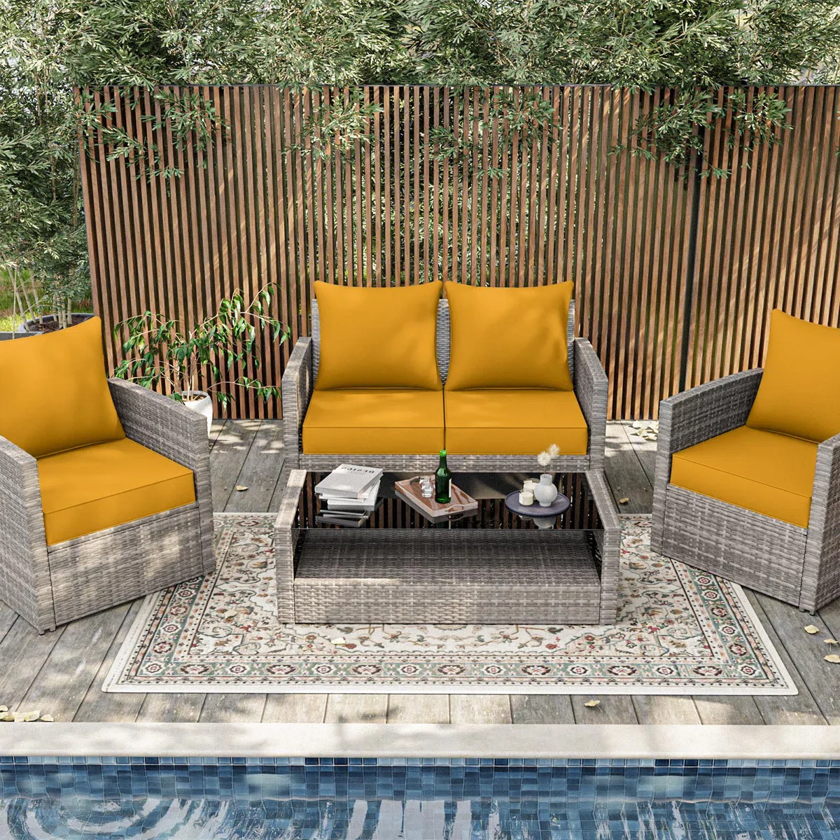 Wynee Outdoor Deep Seat Cushion Set - Image 4