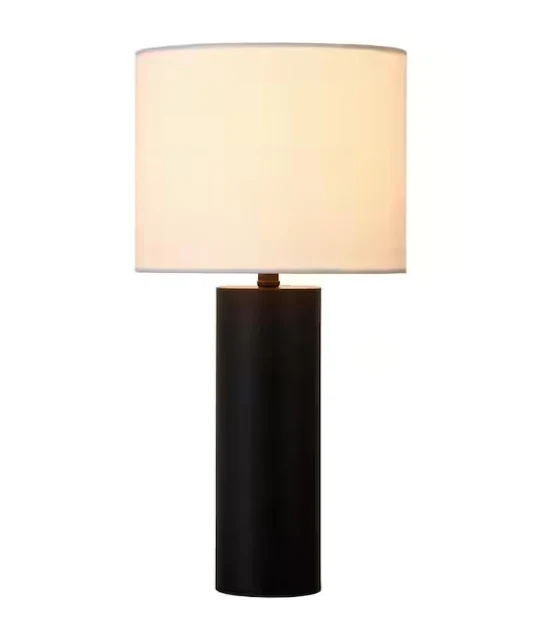York Blackened Bronze Mini Lamp with Fabric Shade - Image 2