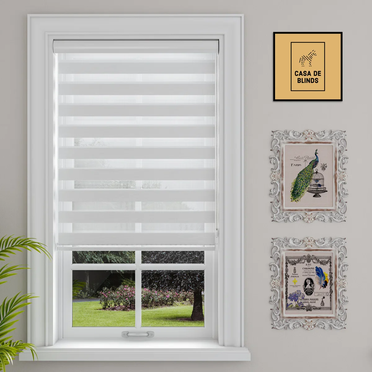Zebra Blinds Window Dual Layer Roller Shades