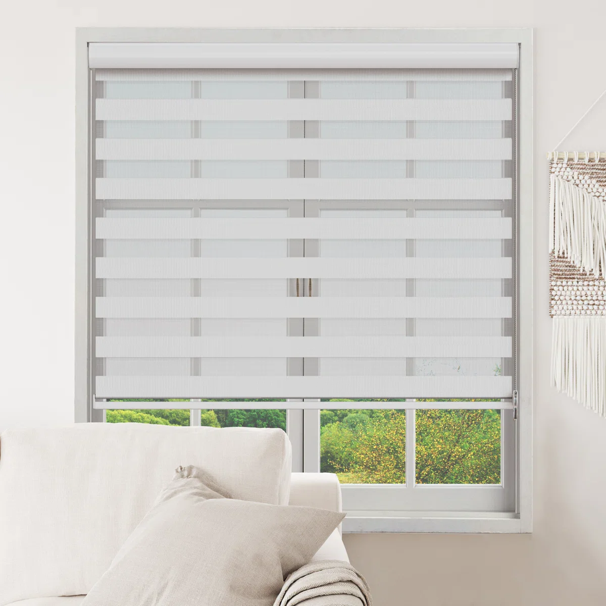 Zebra Blinds Window Dual Layer Roller Shades - Image 3