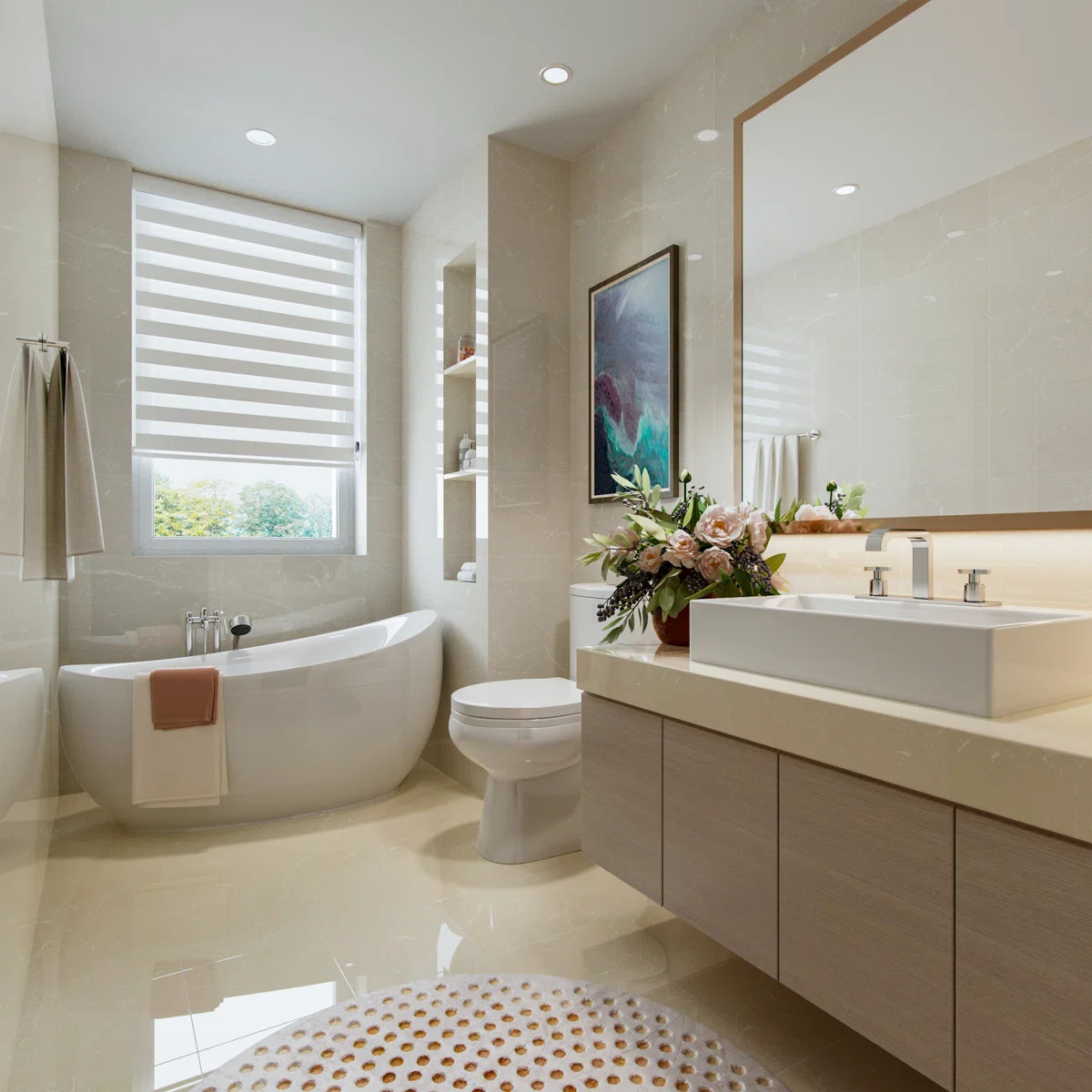 Zebra Blinds Window Dual Layer Roller Shades - Image 4